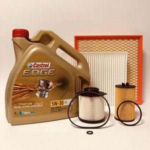OPEL Astra J 1.6 2010 - 2019 Arası Dizel Bakım Set Castrol 5W30 Yağ Bosch Filtre