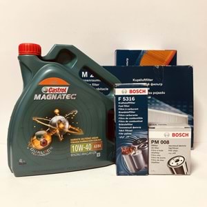 OPEL Corsa B 1.2 1.4 1993 -2002 Arası Benzinli Bakım Set Castroll 10W40 Yağ Bosch Filtre
