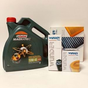 OPEL Corsa B 1.2 1.4 1993 -2002 Arası Benzinli Bakım Set Castroll 10W40 Yağ Wunder Filtre