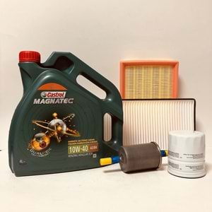 OPEL Corsa B 1.2 1.4 1993 -2002 Arası Benzinli Bakım Set Castroll 10W40 Yağ Wunder Filtre