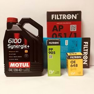 OPEL Corsa C 1.2 1.4 2001 -2006 Arası Benzinli Bakım Set Motul 10W40 Yağ Filtron Filtre