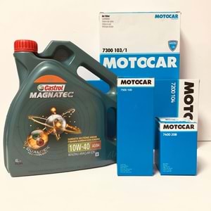 OPEL Corsa C 1.2 1.4 2001 -2006 Arası Benzinli Bakım Set Castroll 10W40 Yağ Motocar Filtre