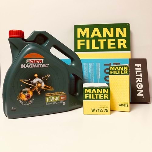 OPEL Astra F 1.4 1992 - 1998 Arası Benzinli Bakım Set Castrol 10W40 Yağ Mann Filtre
