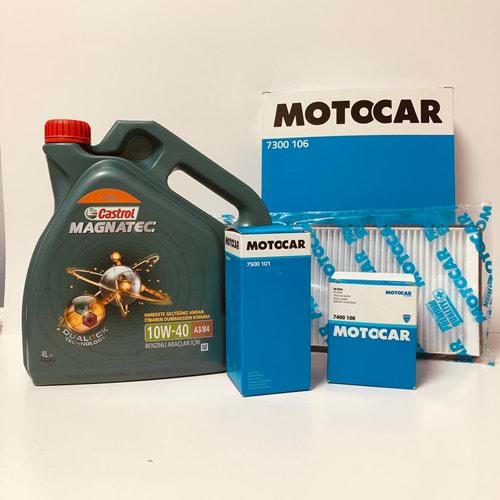 OPEL Astra F 1.6 1992 - 1998 Arası Benzinli Bakım Set Castrol 10W40 Yağ Motocar Filtre