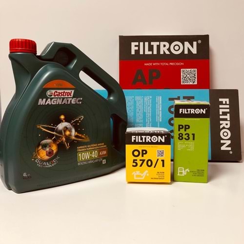 OPEL Astra F 1.6 1992 - 1998 Arası Benzinli Bakım Set Castrol 10W40 Yağ Filtron Filtre