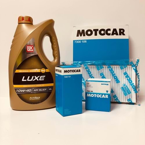 OPEL Astra F 1.6 1992 - 1998 Arası Benzinli Bakım Set Lukoil 10W40 Yağ Motocar Filtre
