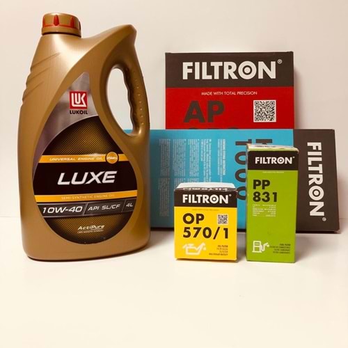 OPEL Astra F 1.6 1992 - 1998 Arası Benzinli Bakım Set Lukoil 10W40 Yağ Filtron Filtre