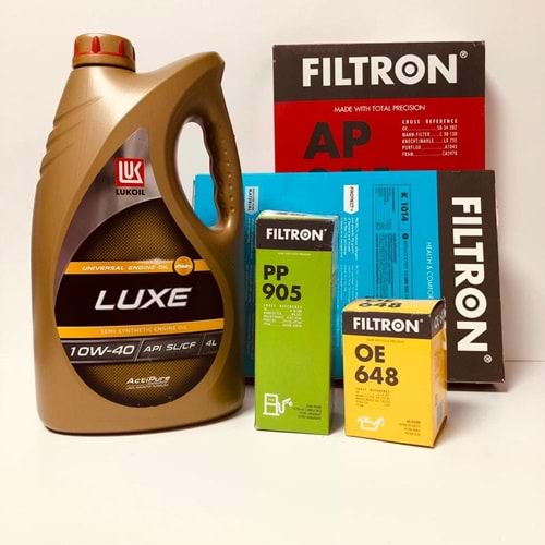 OPEL Astra G 1.4 1998 - 2010 Arası Benzinli Bakım Set Lukoil 10W40 Yağ Filtron Filtre