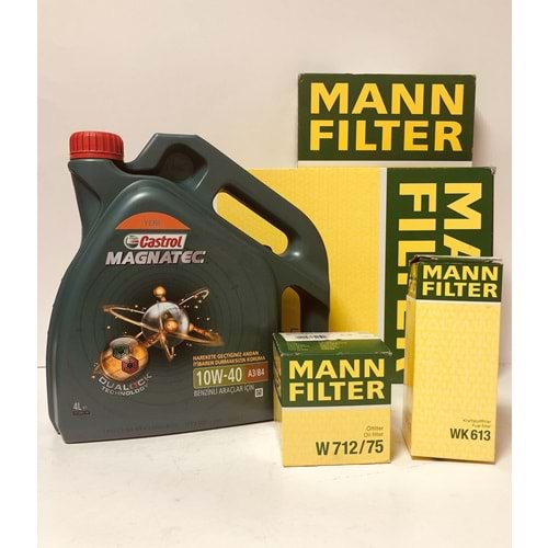 OPEL Astra G 1.6 1998 - 2010 Arası Benzinli Bakım Set Castrol 10W40 Yağ Mann Filtre