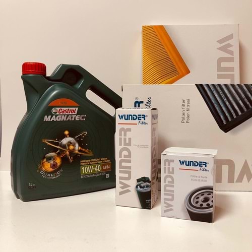 OPEL Astra G 1.6 1998 - 2010 Arası Benzinli Bakım Set Castrol 10W40 Yağ Wunder Filtre