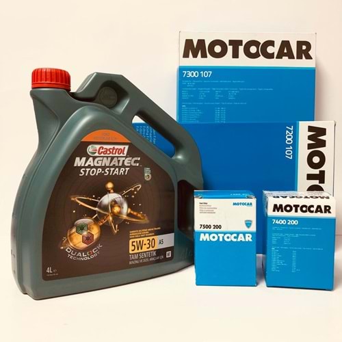OPEL Astra H 1.3 2004 - 2014 Arası Dizel Bakım Set Castrol 5W30 Yağ Motocar Filtre