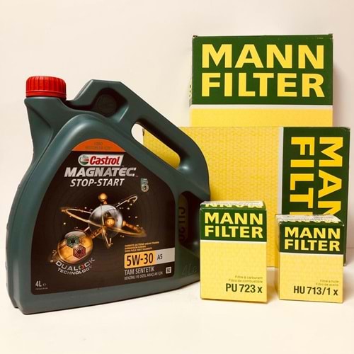 OPEL Astra H 1.3 2004 - 2014 Arası Dizel Bakım Set Castrol 5W30 Yağ Mann Filtre