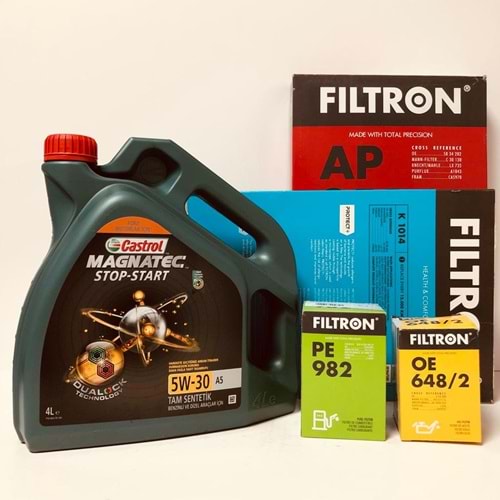 OPEL Astra H 1.3 2004 - 2014 Arası Dizel Bakım Set Castrol 5W30 Yağ Filtron Filtre