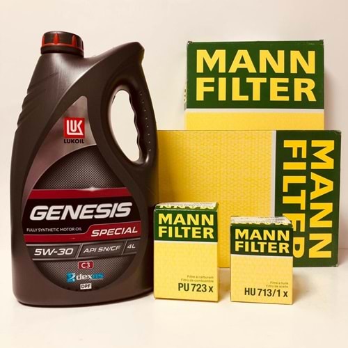 OPEL Astra H 1.3 2004 - 2013 Arası Dizel Bakım Set Lukoil 5W30 Yağ Mann Filtre