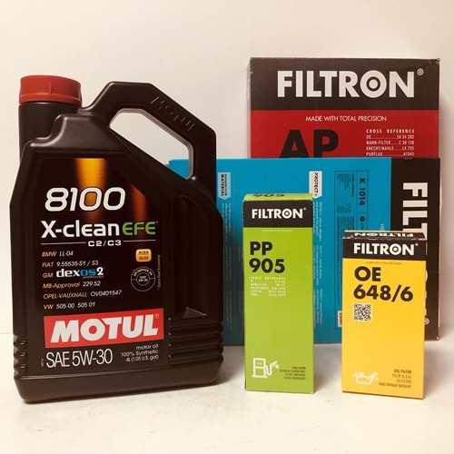 OPEL Astra H 1.6 2004 - 2014 Arası Benzin Bakım Set Motul 5W30 Yağ Filtron Filtre