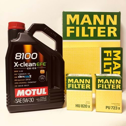OPEL Astra H 1.7 2004 - 2014 Arası Dizel Bakım Set Motul 5W30 Yağ Mann Filtre