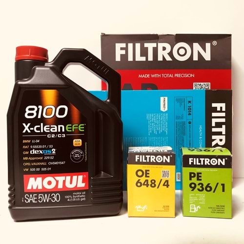 OPEL Astra H 1.7 2004 - 2014 Arası Dizel Bakım Set Motul 5W30 Yağ Filtron Filtre