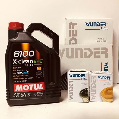 OPEL Astra H 1.7 2004 - 2014 Arası Dizel Bakım Set Motul 5W30 Yağ Wunder Filtre