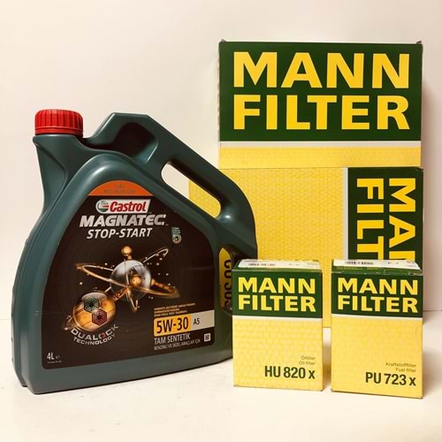OPEL Astra H 1.7 2004 - 2014 Arası Dizel Bakım Set Castrol 5W30 Yağ Mann Filtre
