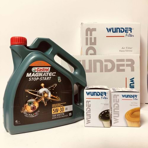 OPEL Astra H 1.7 2004 - 2014 Arası Dizel Bakım Set Castrol 5W30 Yağ Wunder Filtre