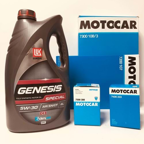 OPEL Astra H 1.7 2004 - 2013 Arası Dizel Bakım Set Lukoil 5W30 Yağ Motocar Filtre
