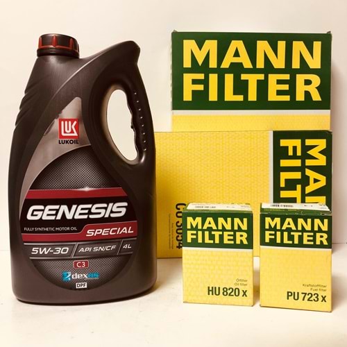 OPEL Astra H 1.7 2004 - 2013 Arası Dizel Bakım Set Lukoil 5W30 Yağ Mann Filtre