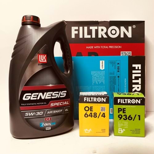 OPEL Astra H 1.7 2004 - 2013 Arası Dizel Bakım Set Lukoil 5W30 Yağ Filtron Filtre