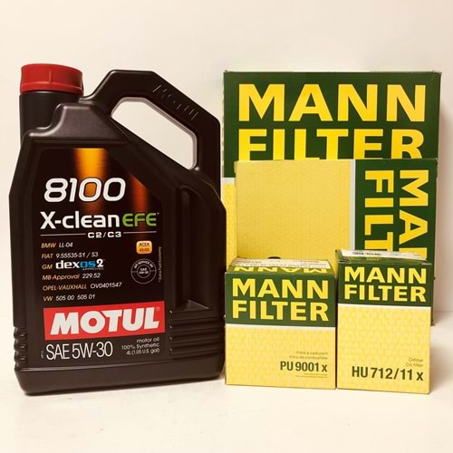 OPEL Astra J 1.3 2010 - 2019 Arası Dizel Bakım Set Motul 5W30 Yağ Mann Filtre