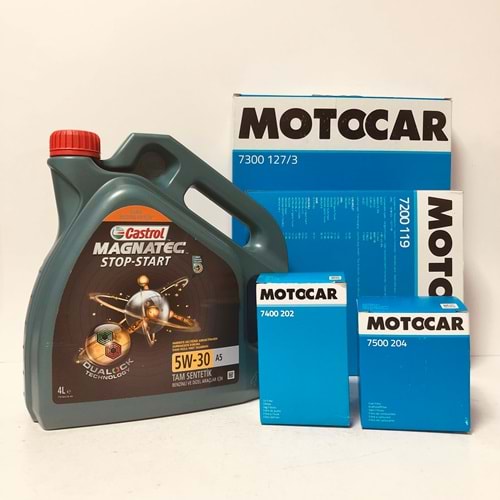 OPEL Astra J 1.3 2010 - 2019 Arası Dizel Bakım Set Castrol 5W30 Yağ Motocar Filtre