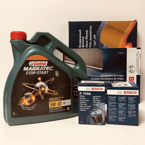 OPEL Astra J 1.3 2010 - 2019 Arası Dizel Bakım Set Castrol 5W30 Yağ Bosch Filtre