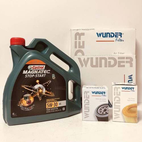 OPEL Astra J 1.3 2010 - 2019 Arası Dizel Bakım Set Castrol 5W30 Yağ Wunder Filtre