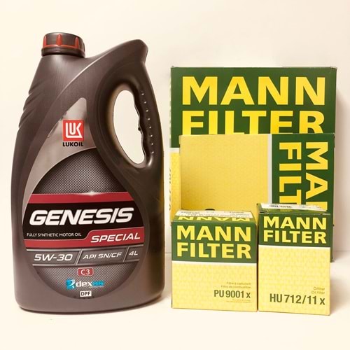 OPEL Astra J 1.3 2010 - 2019 Arası Dizel Bakım Set Lukoil 5W30 Yağ Mann Filtre