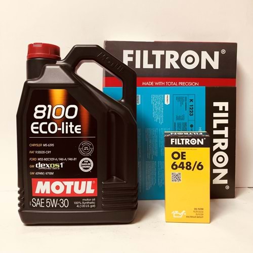 OPEL Astra J 1.4 2010 - 2019 Arası Benzinli Bakım Set Motul 5W30 Yağ Filtron Filtre