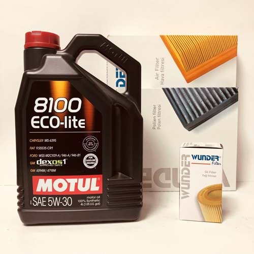OPEL Astra J 1.4 2010 - 2019 Arası Benzinli Bakım Set Motul 5W30 Yağ Wunder Filtre
