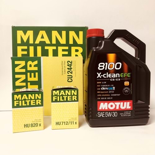 OPEL Astra J 1.6 2010 - 2019 Arası Dizel Bakım Set Motul 5W30 Yağ Mann Filtre