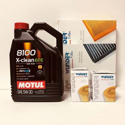 OPEL Astra J 1.6 2010 - 2019 Arası Dizel Bakım Set Motul 5W30 Yağ Wunder Filtre