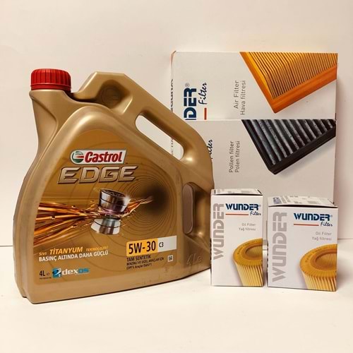 OPEL Astra J 1.6 2010 - 2019 Arası Dizel Bakım Set Castrol 5W30 Yağ Wunder Filtre