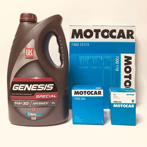 OPEL Astra J 1.6 2010 - 2019 Arası Dizel Bakım Set Lukoil 5W30 Yağ Motocar Filtre