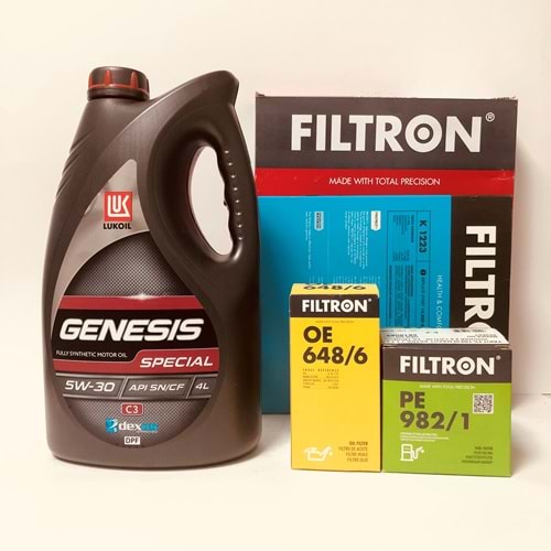 OPEL Astra J 1.6 2010 - 2019 Arası Dizel Bakım Set Lukoil 5W30 Yağ Filtron Filtre