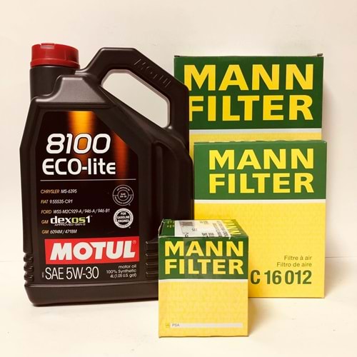 OPEL Astra K 1.2 2016 - 2019 Arası Benzinli Bakım Set Motul 5W30 Yağ Mann Filtre