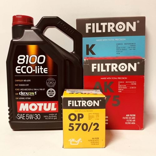 OPEL Astra K 1.2 2016 - 2019 Arası Benzinli Bakım Set Motul 5W30 Yağ Filtron Filtre