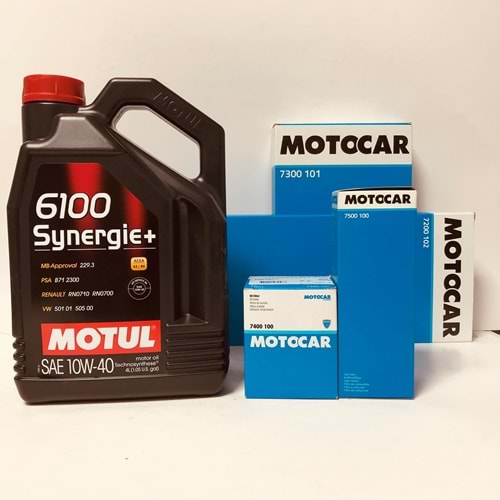 OPEL Corsa B 1.2 1.4 1993 -2002 Arası Benzinli Bakım Set Motul 10W40 Yağ Motocar Filtre