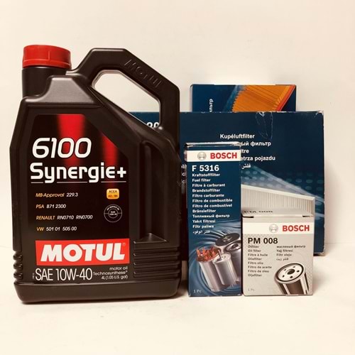 OPEL Corsa B 1.2 1.4 1993 -2002 Arası Benzinli Bakım Set Motul 10W40 Yağ Bosch Filtre