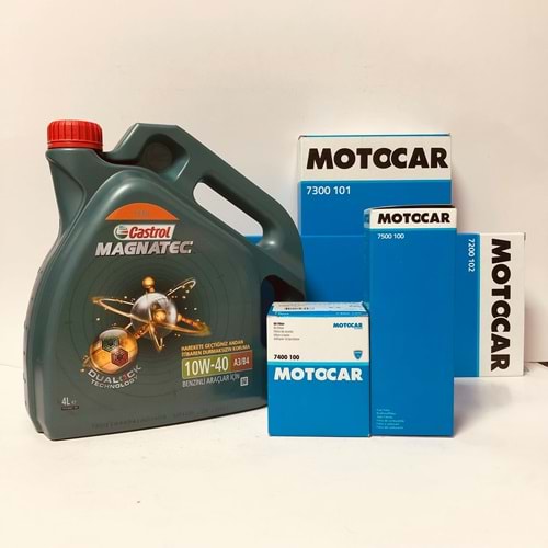 OPEL Corsa B 1.2 1.4 1993 -2002 Arası Benzinli Bakım Set Castroll 10W40 Yağ Motocar Filtre