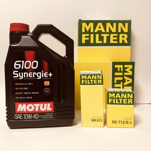 OPEL Corsa C 1.2 1.4 2001 -2006 Arası Benzinli Bakım Set Motul 10W40 Yağ Mann Filtre