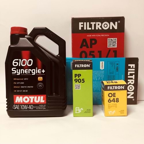 OPEL Corsa C 1.2 1.4 2001 -2006 Arası Benzinli Bakım Set Motul 10W40 Yağ Filtron Filtre