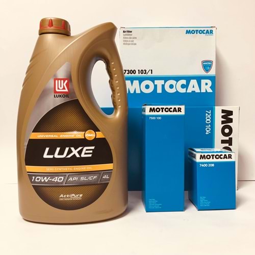 OPEL Corsa C 1.2 1.4 2001 -2006 Arası Benzinli Bakım Set Lukoil 10W40 Yağ Motocar Filtre