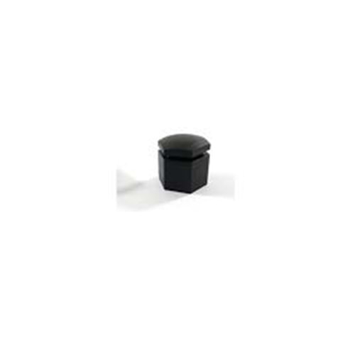BİJON KAPAĞI 22X21MM (SİYAH KISA GENİŞ PARLAK ) -TAP-