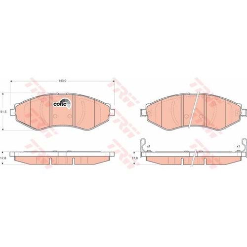 FREN BALATASI ÖN LACETTİ REZZO NUBİRA 03-10 -TRW-