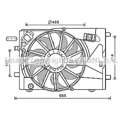 RADYATÖR FAN MOTORU VE DAVLUMBAZI KOMPLE MOKKA X 1.6 A16XER B16XER 3 FİŞLİ REZİSTANSLI -WINPOWER-